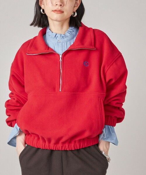 セール】 NINE CASE:〈手洗い可能〉フリース ハーフ ジップ プル