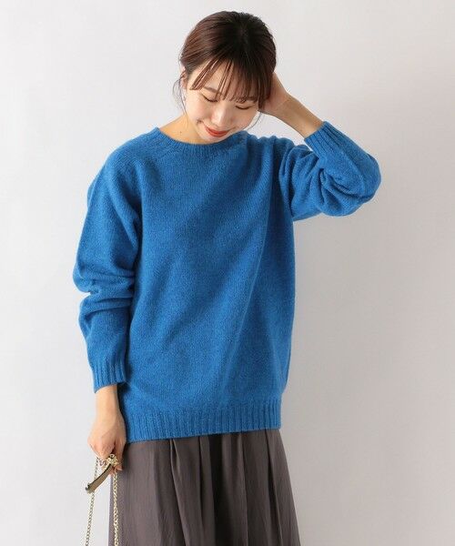 SHIPS any別注】Harley of Scotland: シェットランド クルーネック