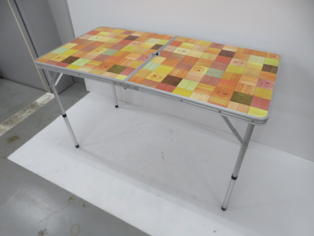 ナチュラルモザイク リビングテーブル/120 | アウトドア用品