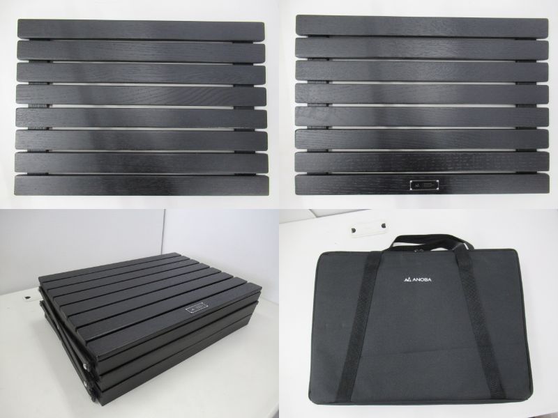 ANOBA BLACK EDITION ウッドラック3段 | アウトドア用品・アウトドア