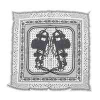 エルメス カレジェアン スカーフ カシミヤ×シルク カレジェアン CHEVAL