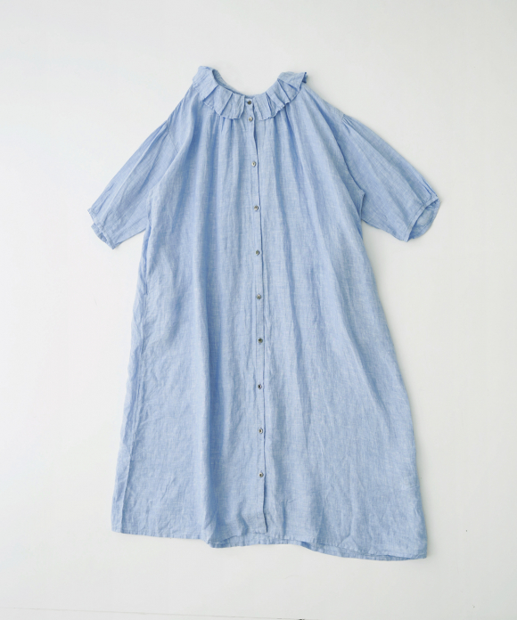 リネンシャンブレータック襟ドレス｜nest Robe / CONFECT ONLINE SHOP