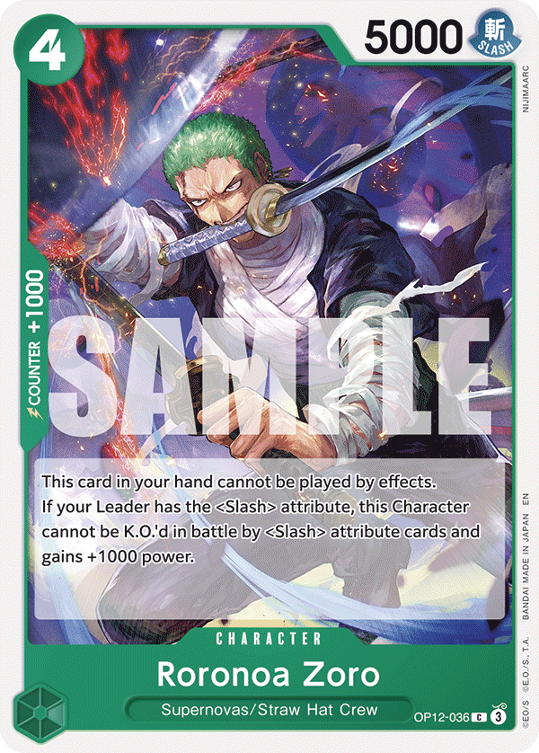 OPTCG | Products | [OP12-036] Roronoa Zoro