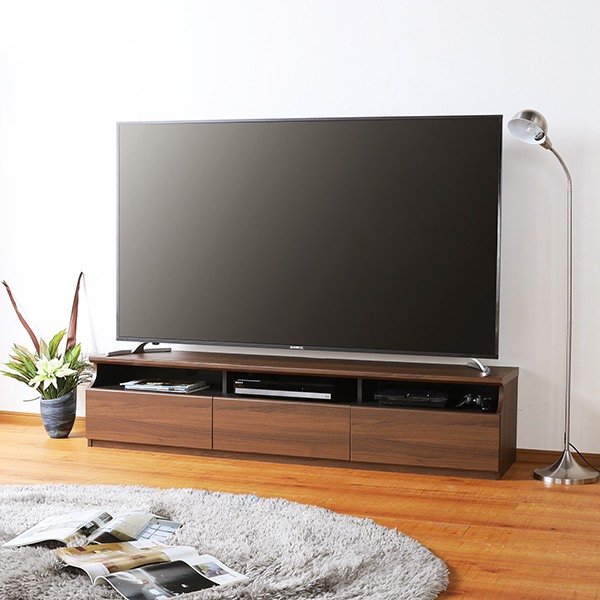 スタイリッシュワイドテレビ台 幅180cm ブラウン|インテリア・雑貨なら