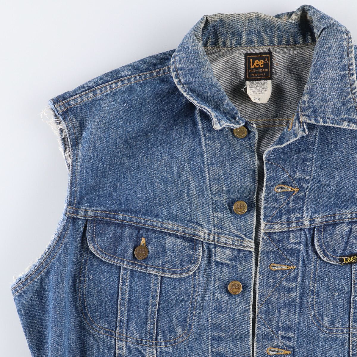 古着 90年代 リー Lee RIDERS ライダース カットオフ デニムベスト USA