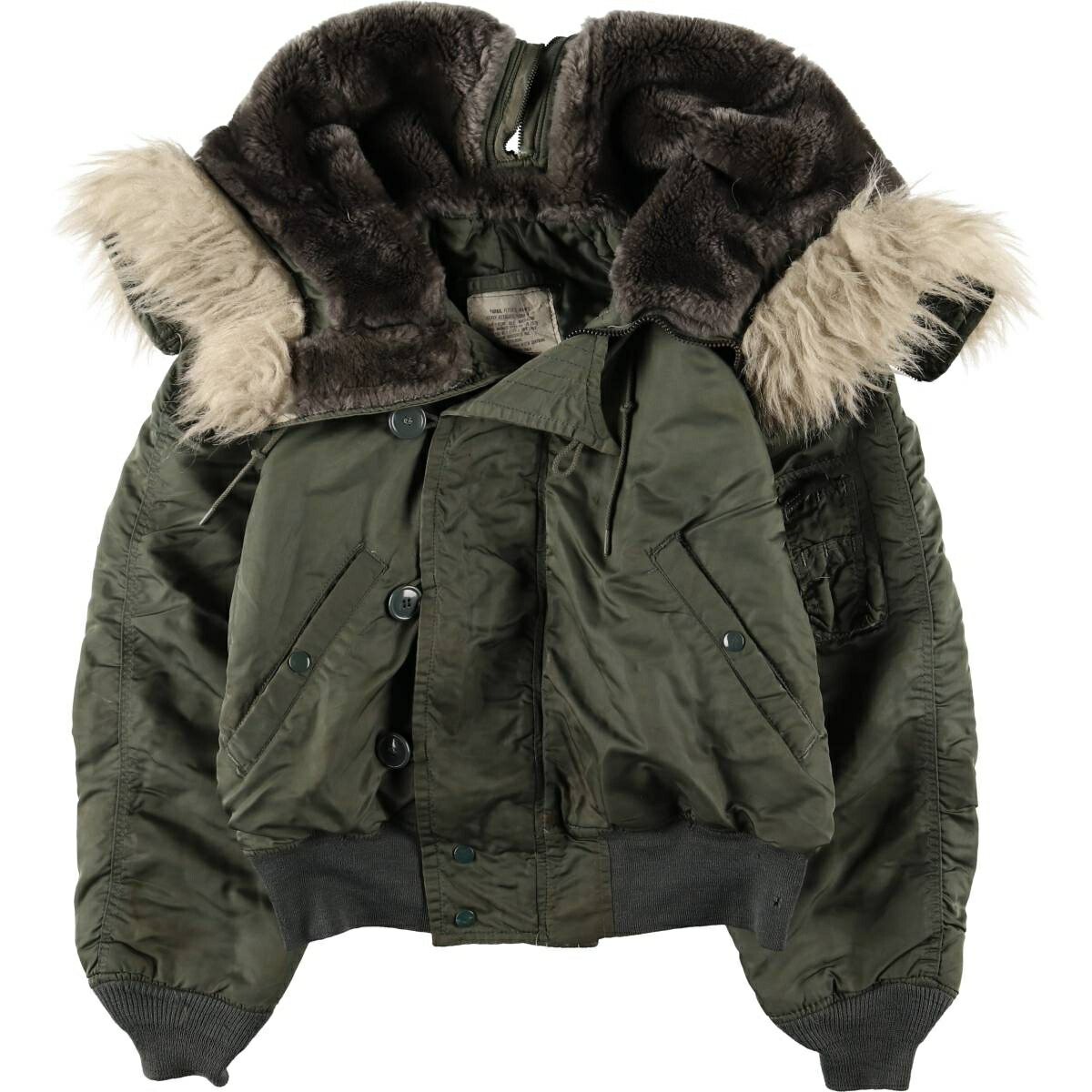 古着 80年代 米軍実品 N-2B ミリタリー フライトジャケット USA製