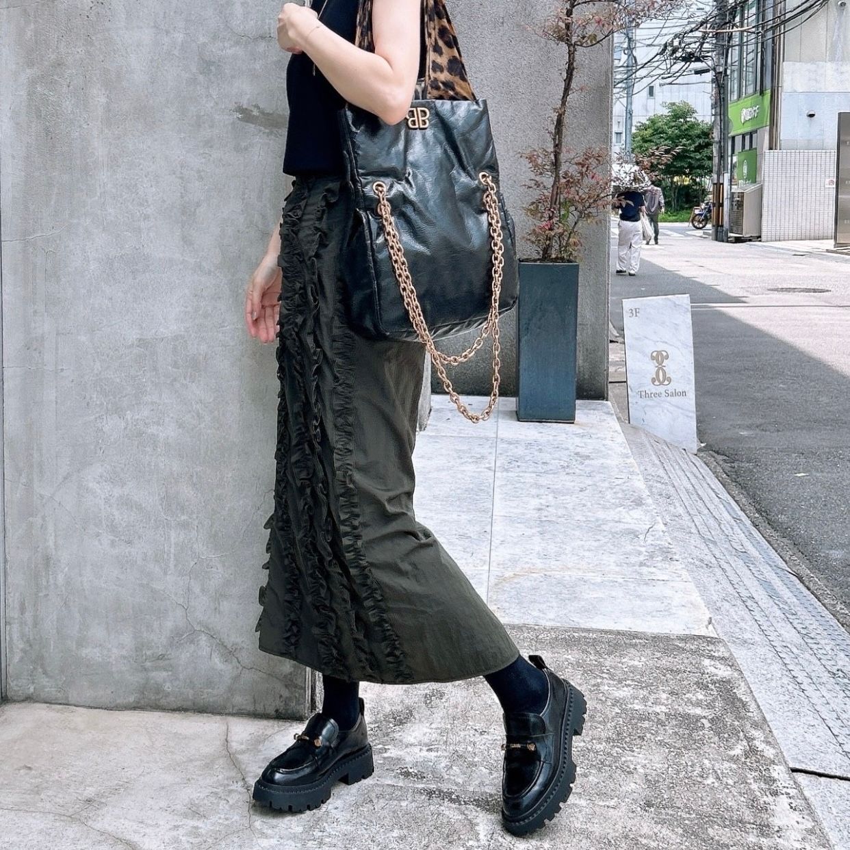 CECILIE BAHNSEN - オーシャンスカート / ペンシルシルエット / グレー