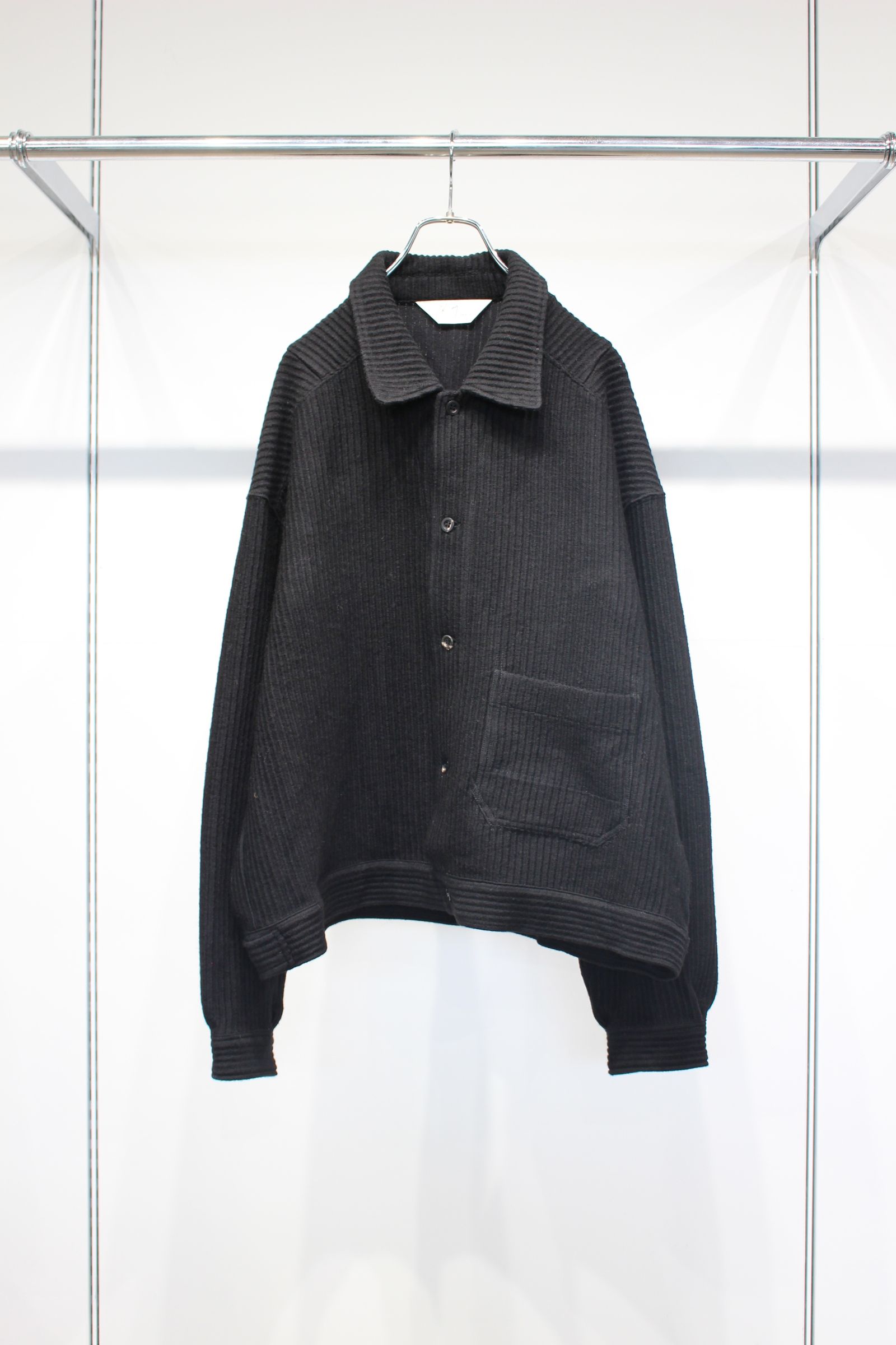 ANCELLM - WOOL CORDUROY WORK SHIRT JACKET | BLACK | シャツ