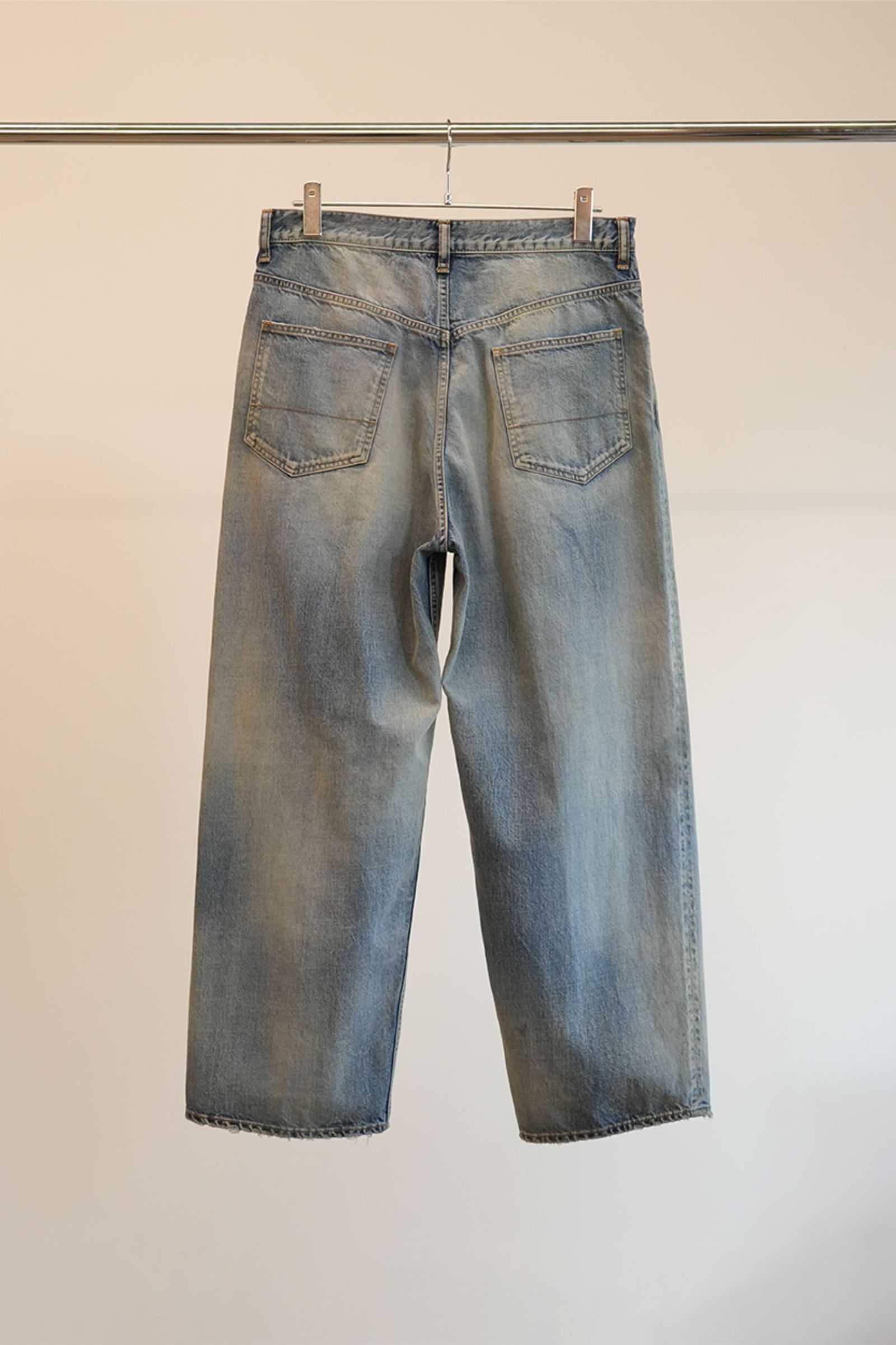ANCELLM - AGING STRAIGHT 5P DENIM PANTS | BLACK | デニム | NapsNote
