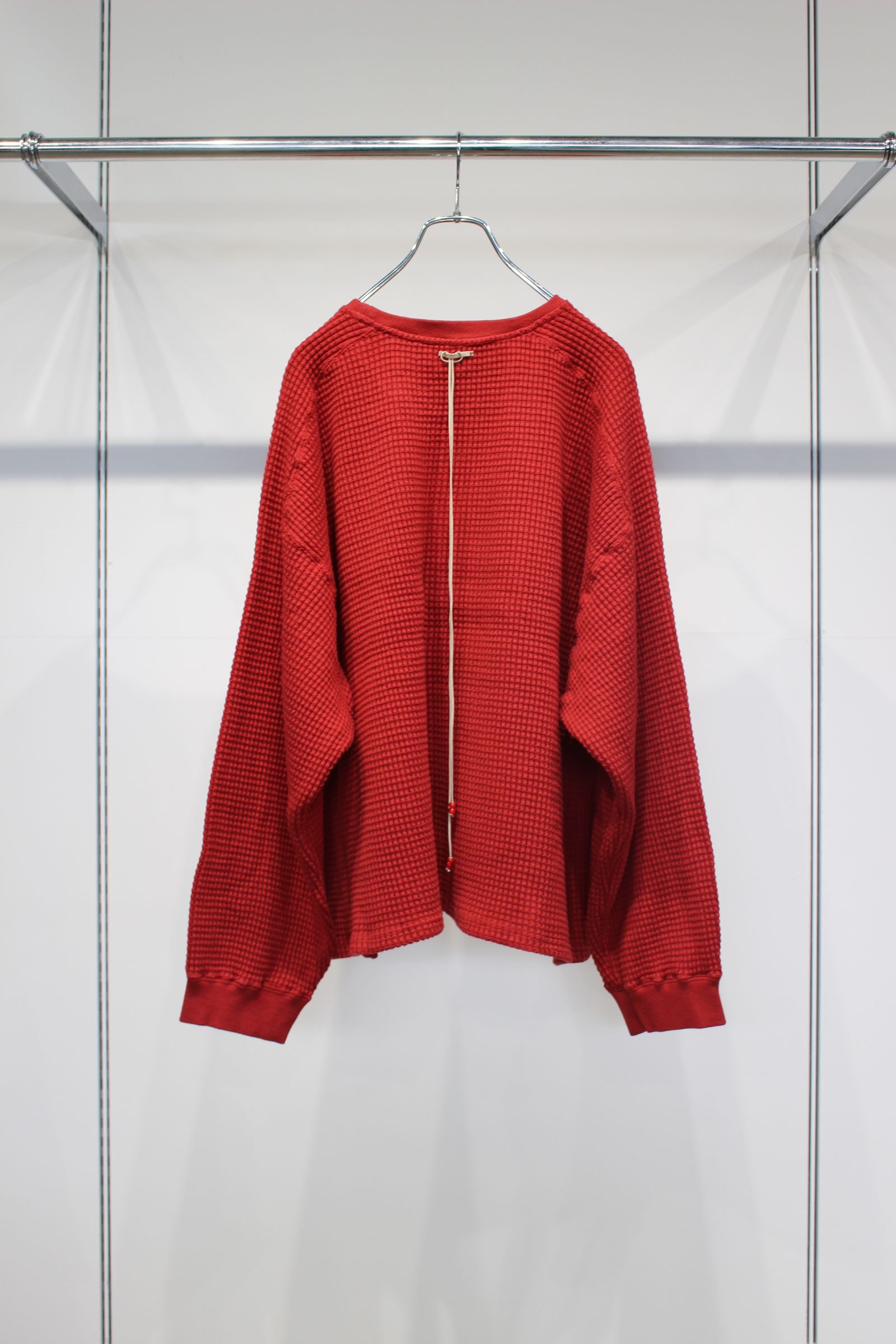 ANCELLM - HEAVY WAFFLE OVER LS | RED | ヘビーワッフル | NapsNote