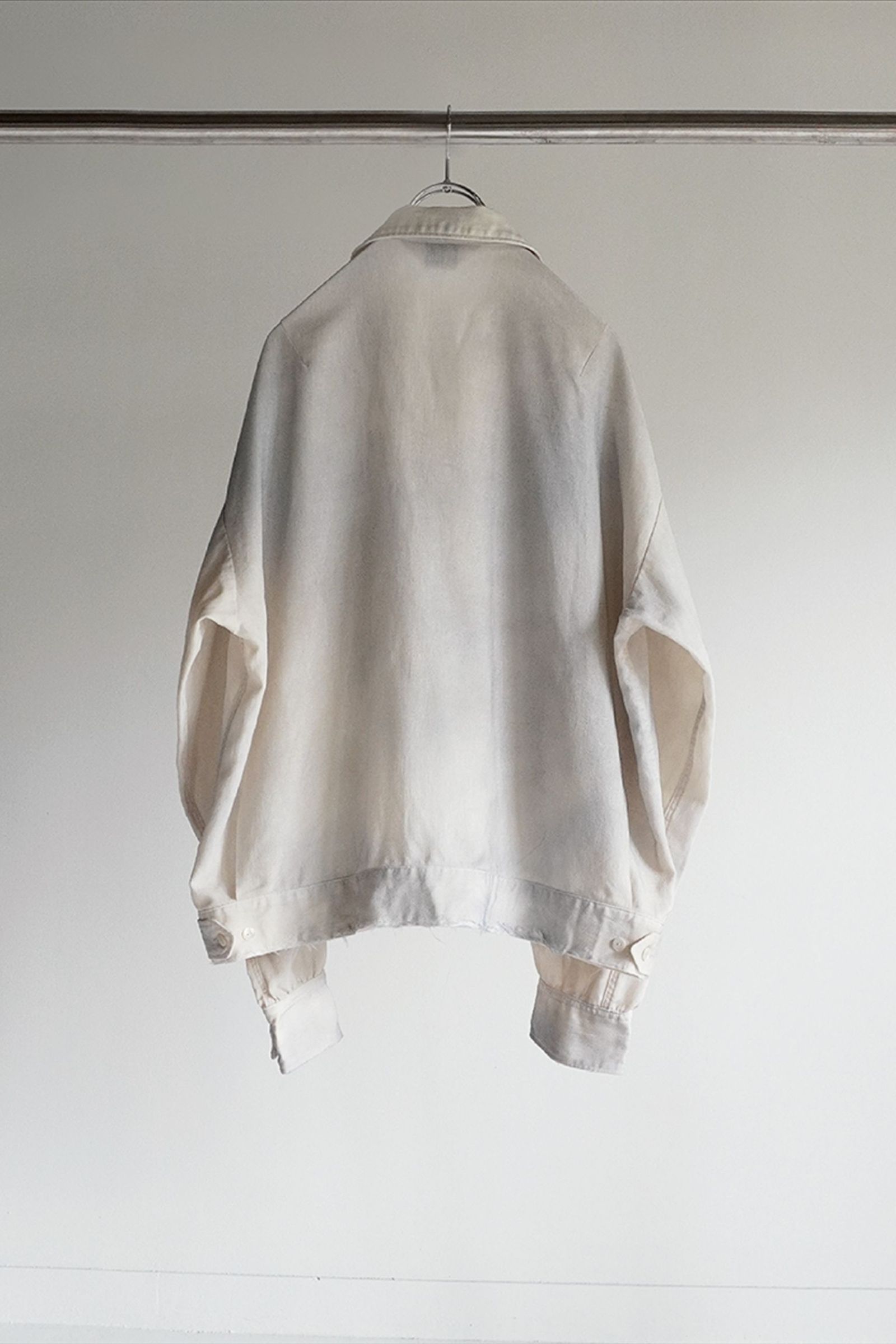 ANCELLM - MELANGE SHORT CRASH SHIRT JACKET/WHITE | NapsNote