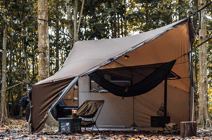 カーサイド仕様でも使える！ワンティグリスから、ハンモック泊の夢を