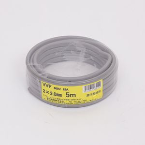 切り売り】2.0mm×2C｜2心｜VVF ビニル絶縁ビニルシースケーブル平形の