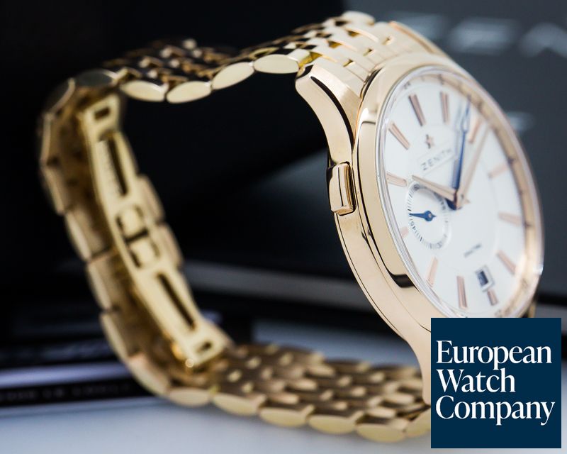 25913) Zenith Captain Dual Time 18K Rose Gold / Bracelet