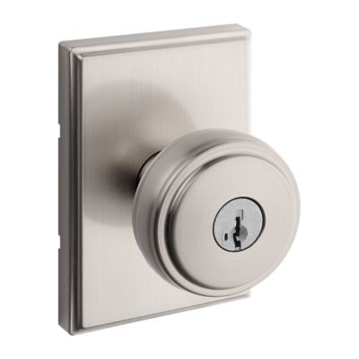 Satin Nickel 258 Crosstown Deadbolt (Rectangle) - Keyed One Side