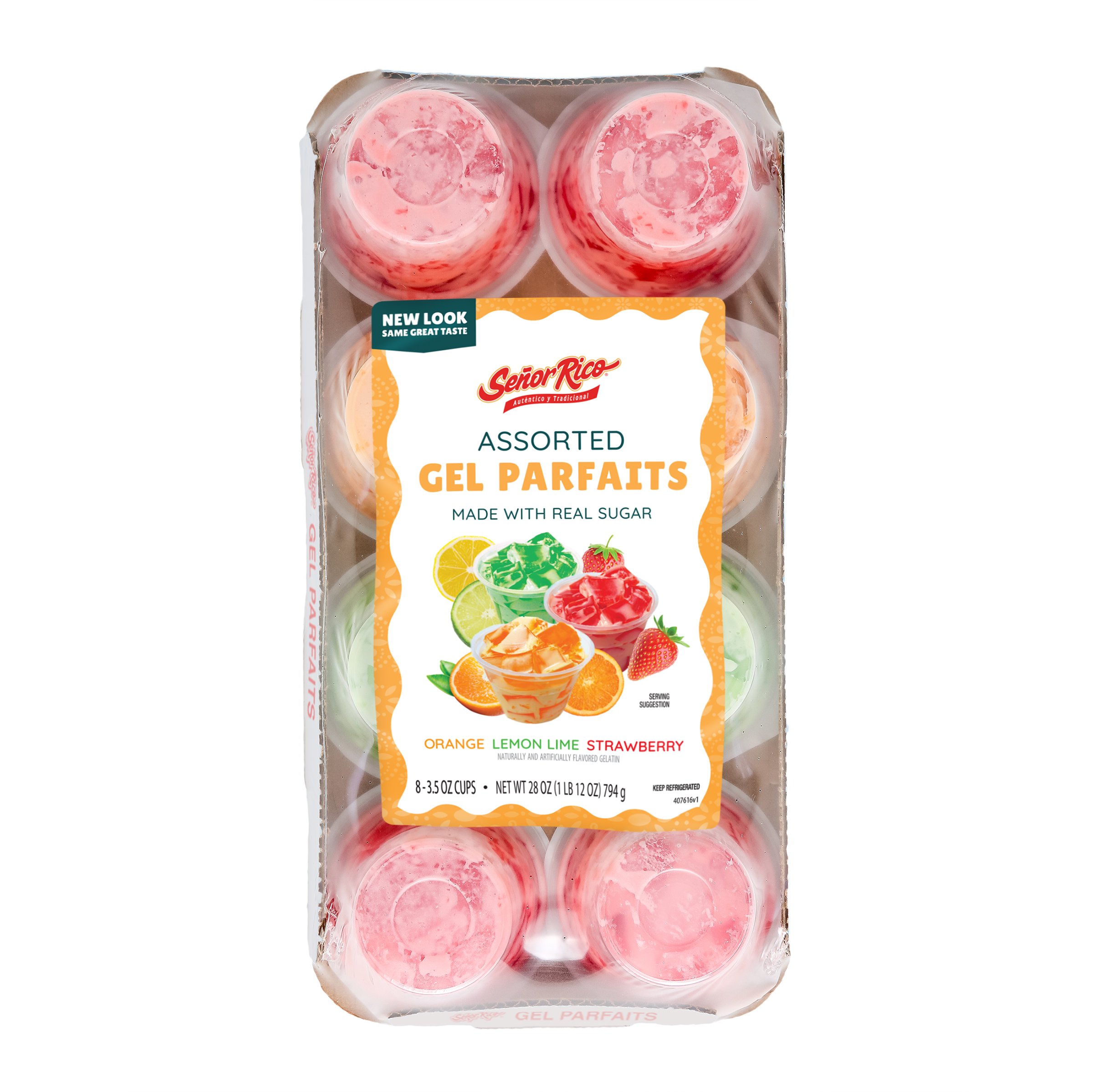 Senor Rico Gel Parfaits - Assorted Flavors, 8 ct, 28 oz | Joe V's