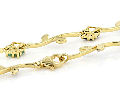 Multi-Color Multi-Gemstone 18k Yellow Gold Over Sterling Silver