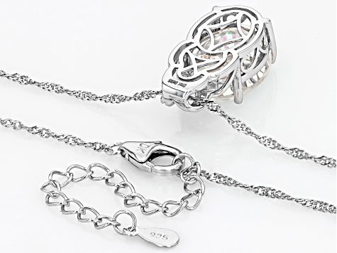 Zero Jupiter™ Quartz Rhodium Over Sterling Silver Pendant with