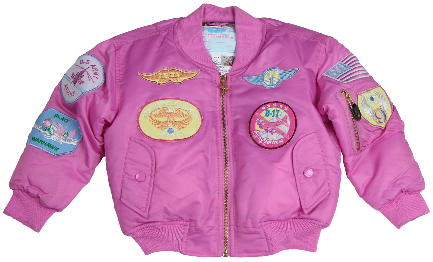 Girl's Pink MA-1 Flight Jacket - MyPilotStore.com