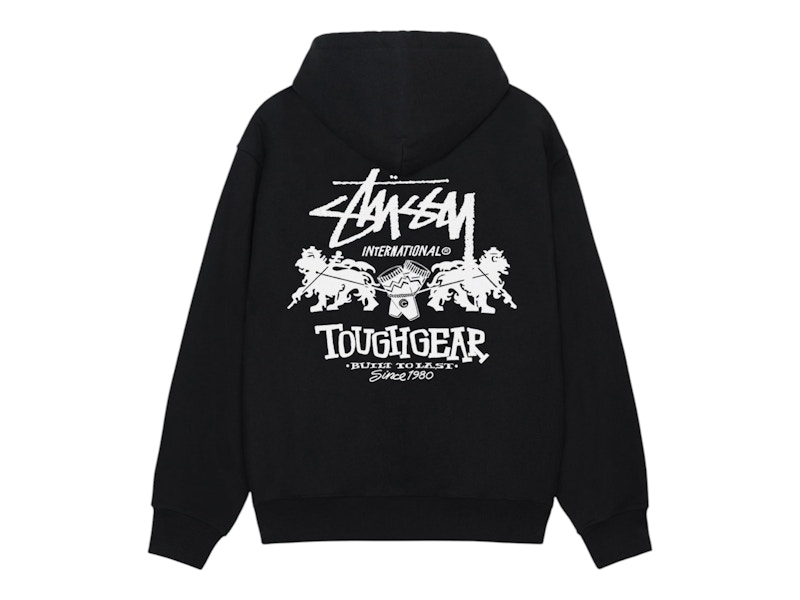 Stussy Tough Gear International Hoodie Black Men's - FW24 - US
