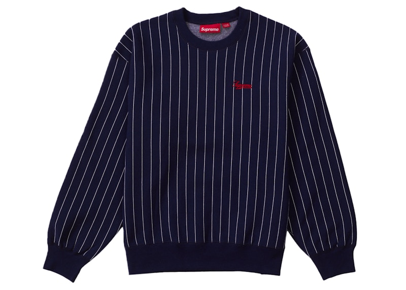 Supreme SUPREME Wide Pinstripe Sweater 13AW Pinstripe Crewneck