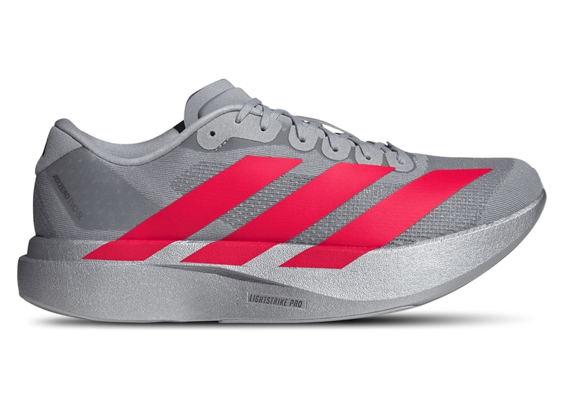 adidas Adizero Evo SL Silver Metallic Lucid Red メンズ - KI3381 - JP