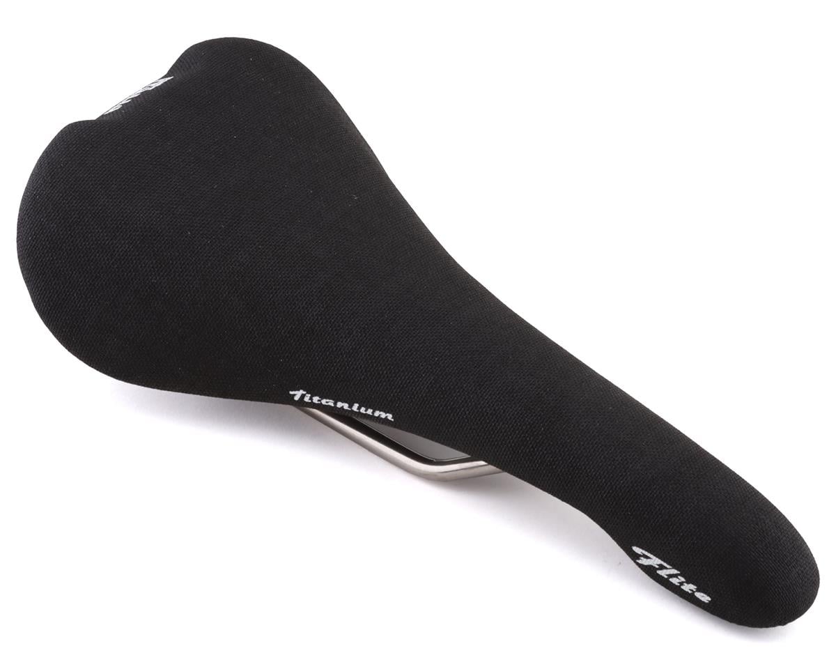 Selle Italia Flite 1990 Woven Saddle (Black) (Titanium Rails