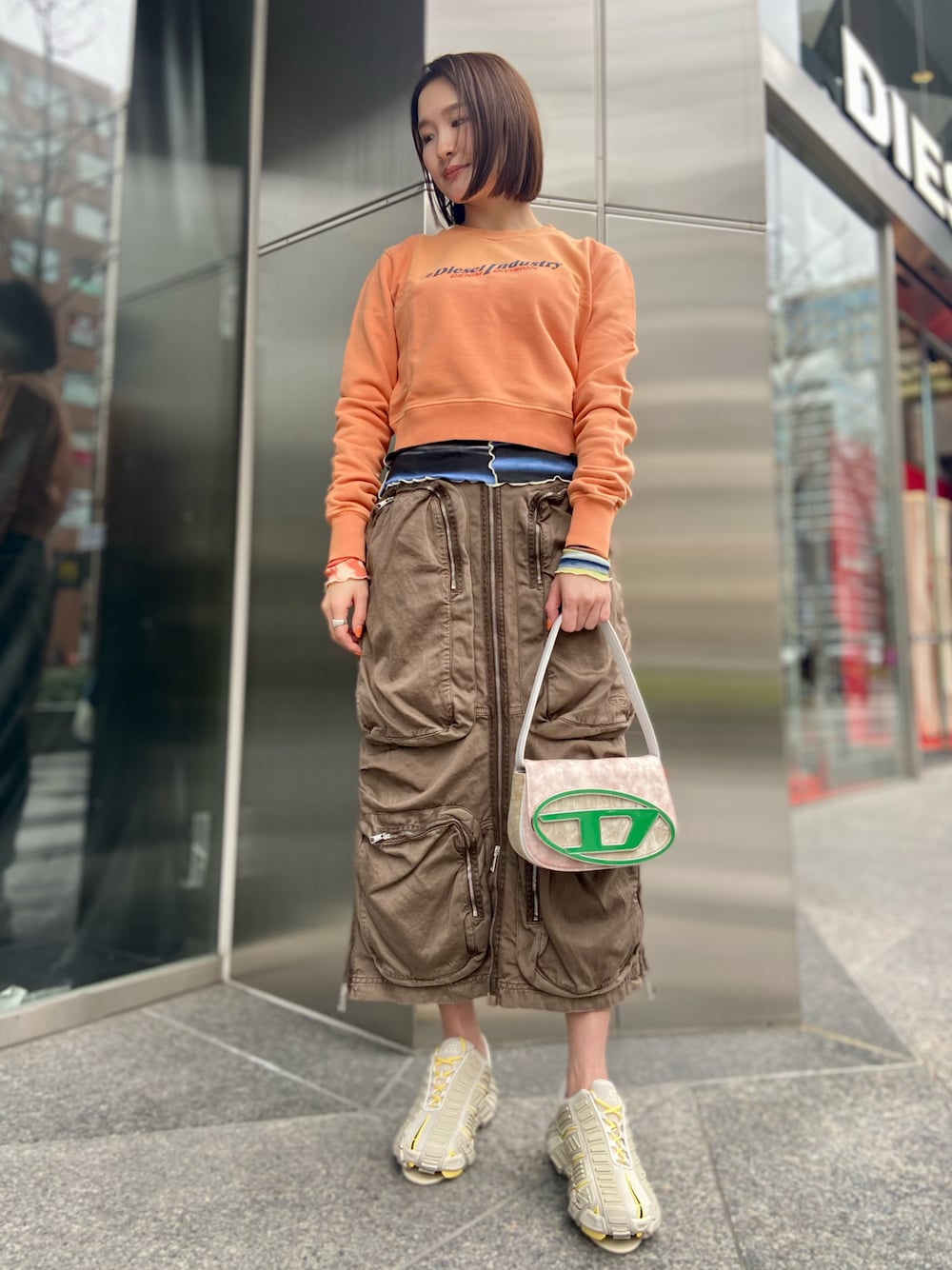 DIESEL（ディーゼル）の「レディース ロング タイトスカート 3D