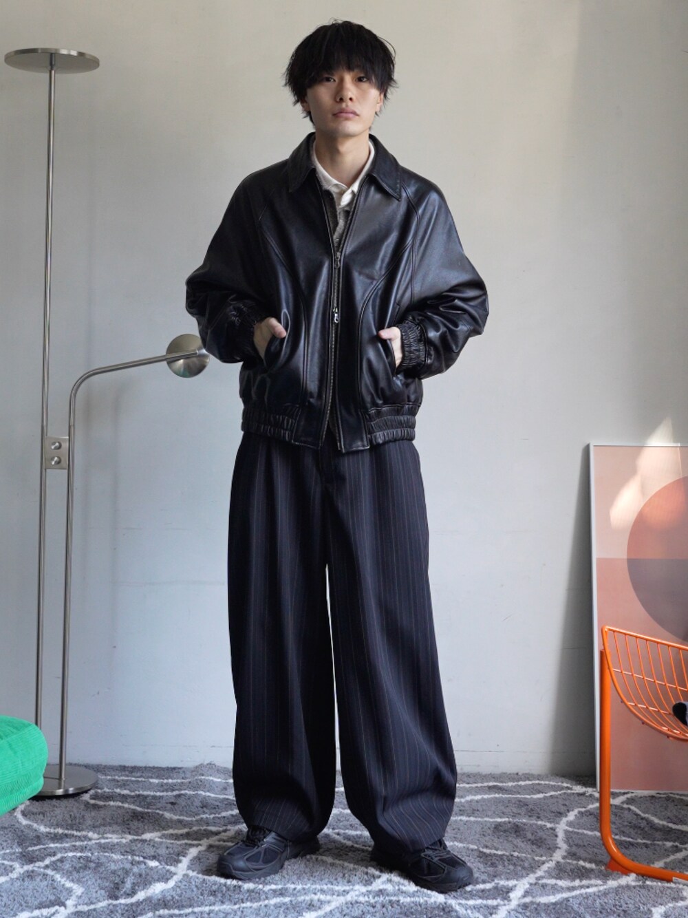 Juha（ユハ）の「OVER SLEEVE LEATHER JACKET（ブルゾン）」 - WEAR