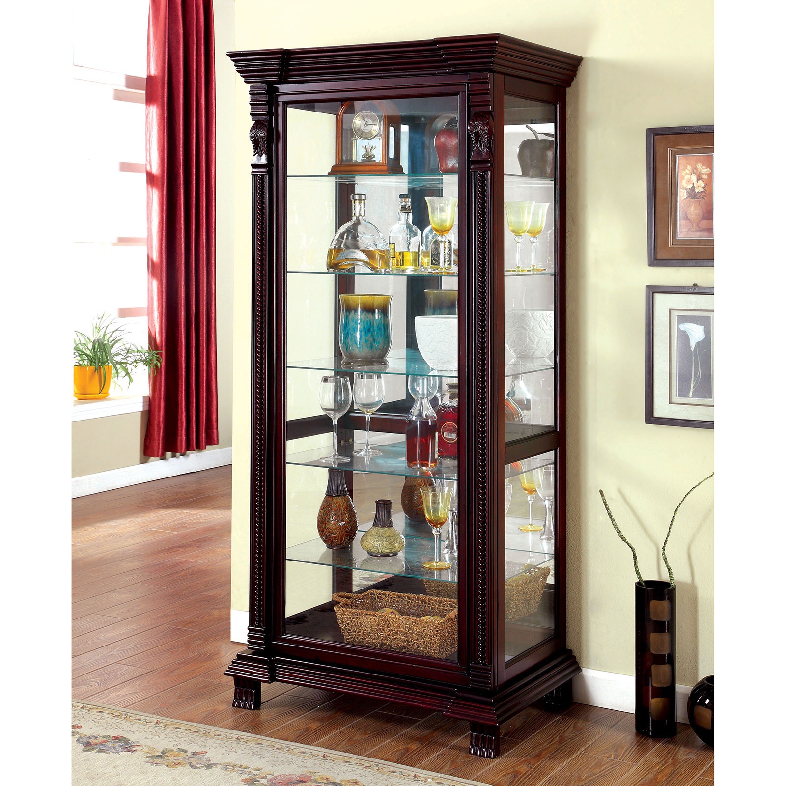 Furniture of America Living Room Curio CM-CR134 - Furniture Market