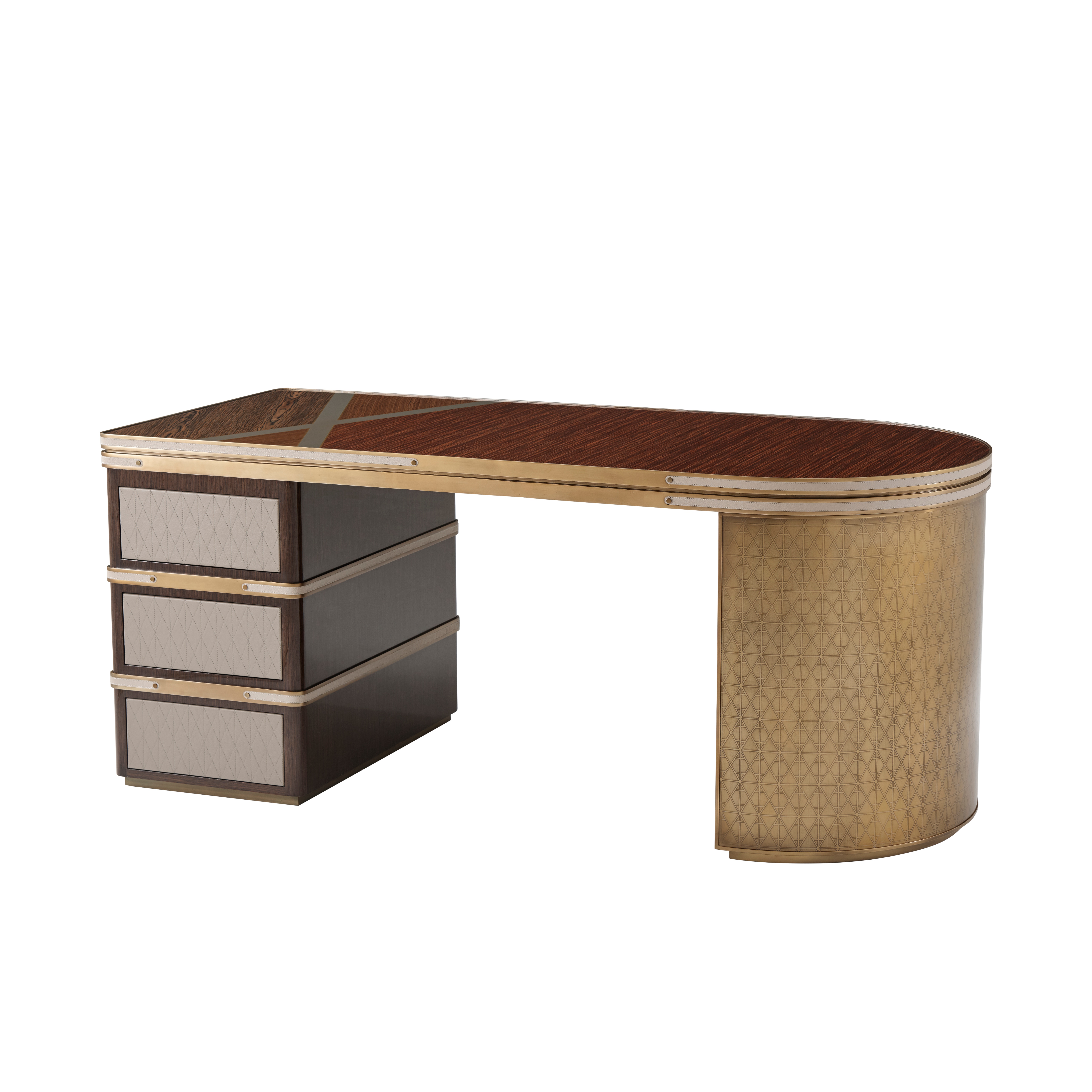 Theodore Alexander Home Office Iconic Desk 7105-289 | Hickory