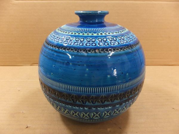 美品 稀少 特大サイズ リミニブルー FLAVIA フラビア イタリア製 花瓶