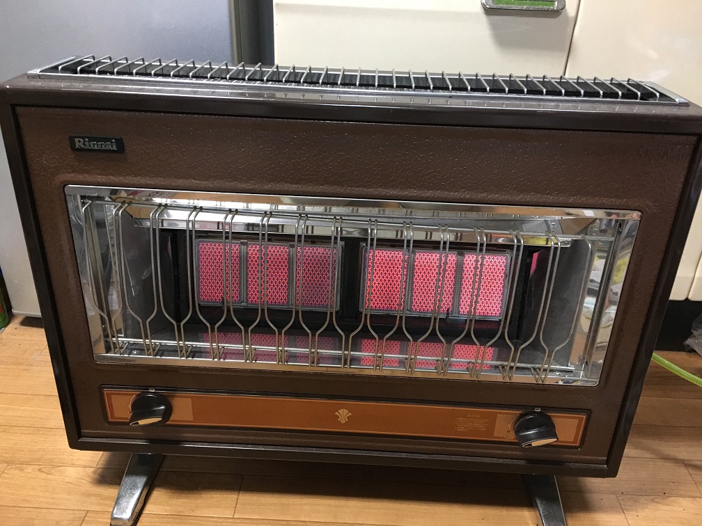 昭和レトロ Rinnai リンナイ 赤外線ストーブ LPガス用 R-8581 ガス