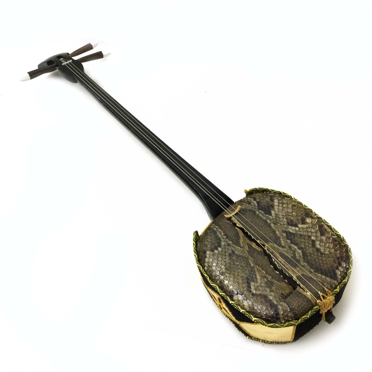 良品 本格 沖縄三線 蛇味線 沖縄三味線 初心者 人工革 ヘビ 良品 本格