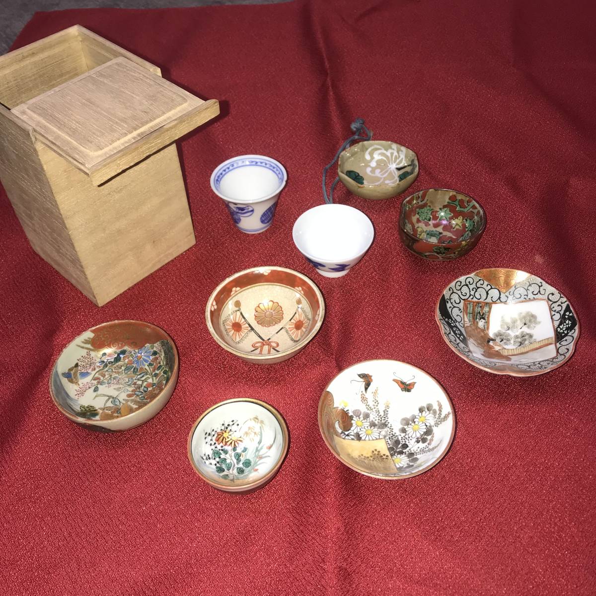 蔵出し九谷焼き中皿 9枚セットアンティーク 蔵出し九谷焼き中皿 9枚