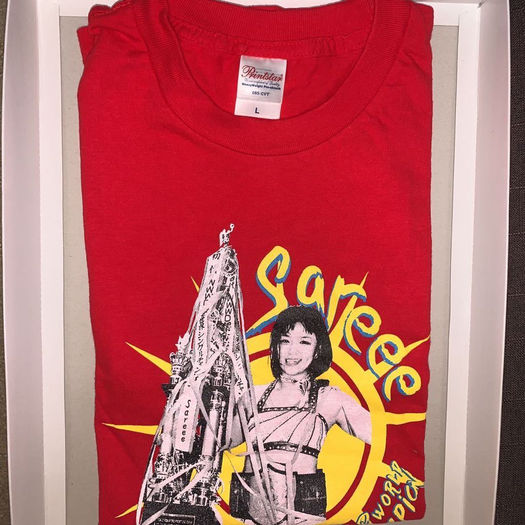 Sareee サリー 女子プロレス 直筆サインTシャツ XL 後側 未使用品