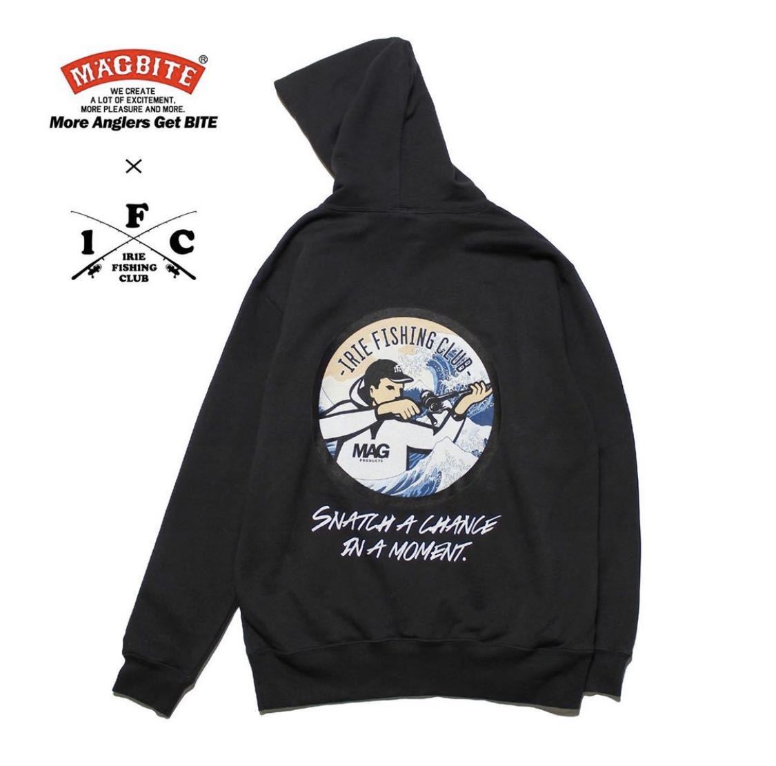 アイリーフィッシングクラブ 真鯛 スウェット パーカ L ブラック IRIE