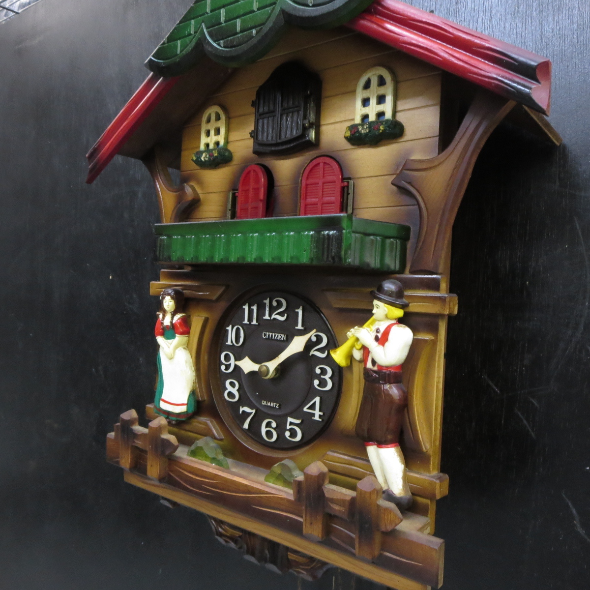 CITIZEN 鳩時計 4MJ234-B 昭和レトロ 高級クォーツ 壁掛け時計 CITIZEN