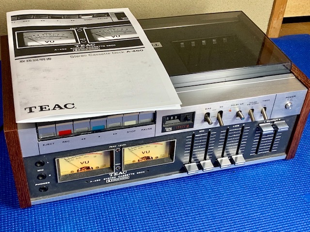 TEAC Aー450 通電確認 カセットデッキ カセットデッキ A-450 TEAC TEAK