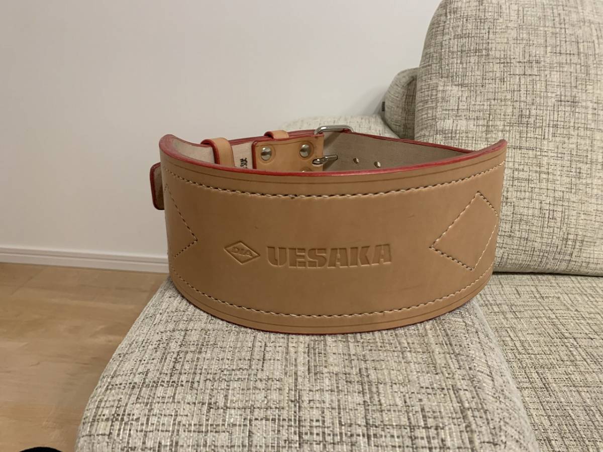 最終処分価格】ウエサカ ウェイトリフティングベルト 2枚張り Lサイズ