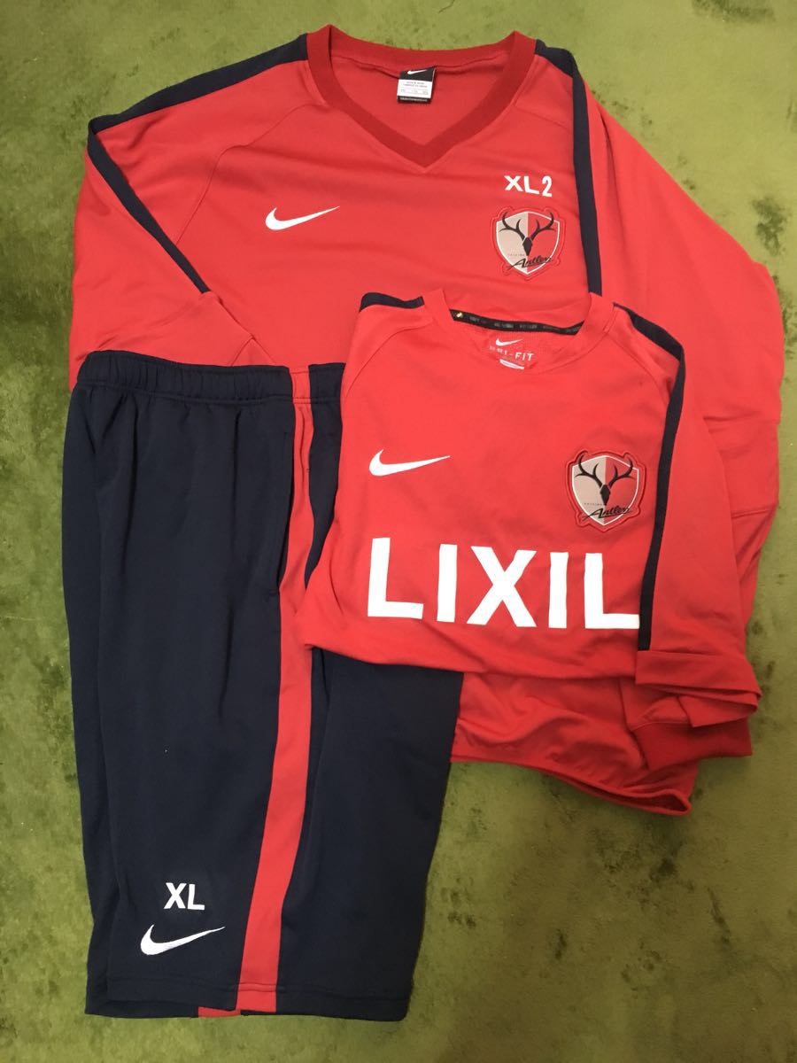 鹿島アントラーズ トレーニングウェア 練習着 Nike 上下セット 支給品