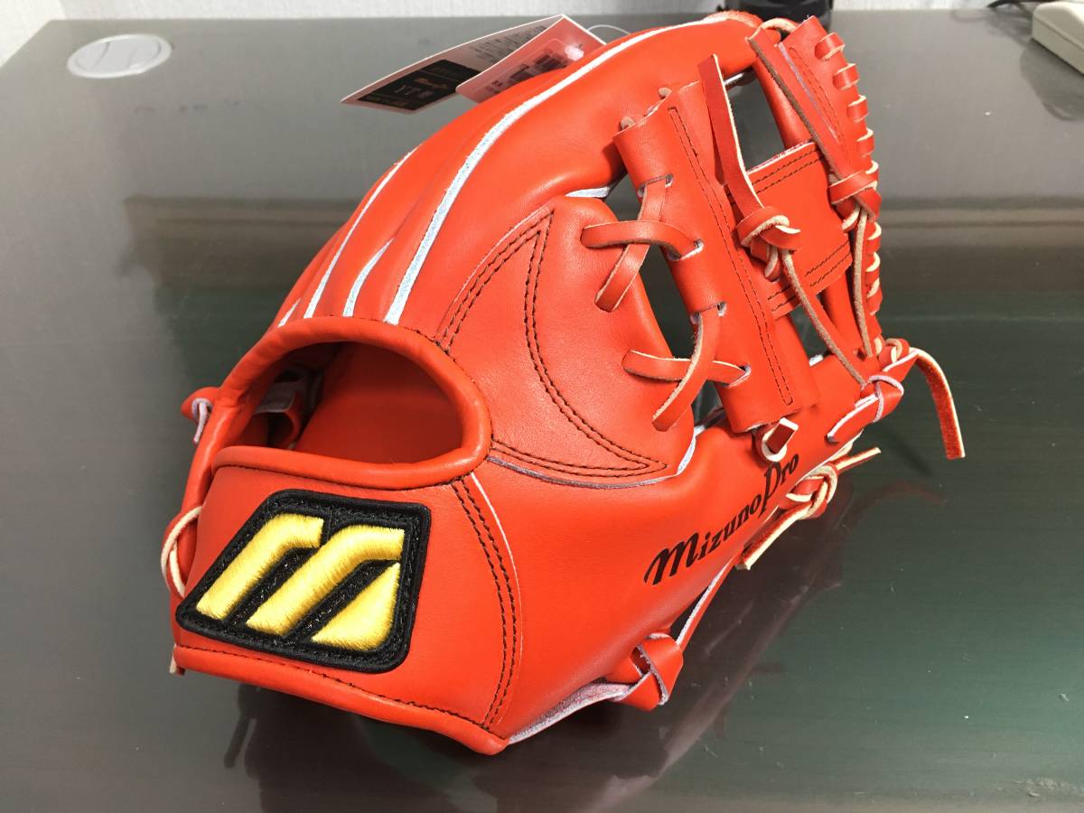 Mizuno Pro 軟式用レザーグローブ オレンジ ビックM Mizuno Pro 軟式用