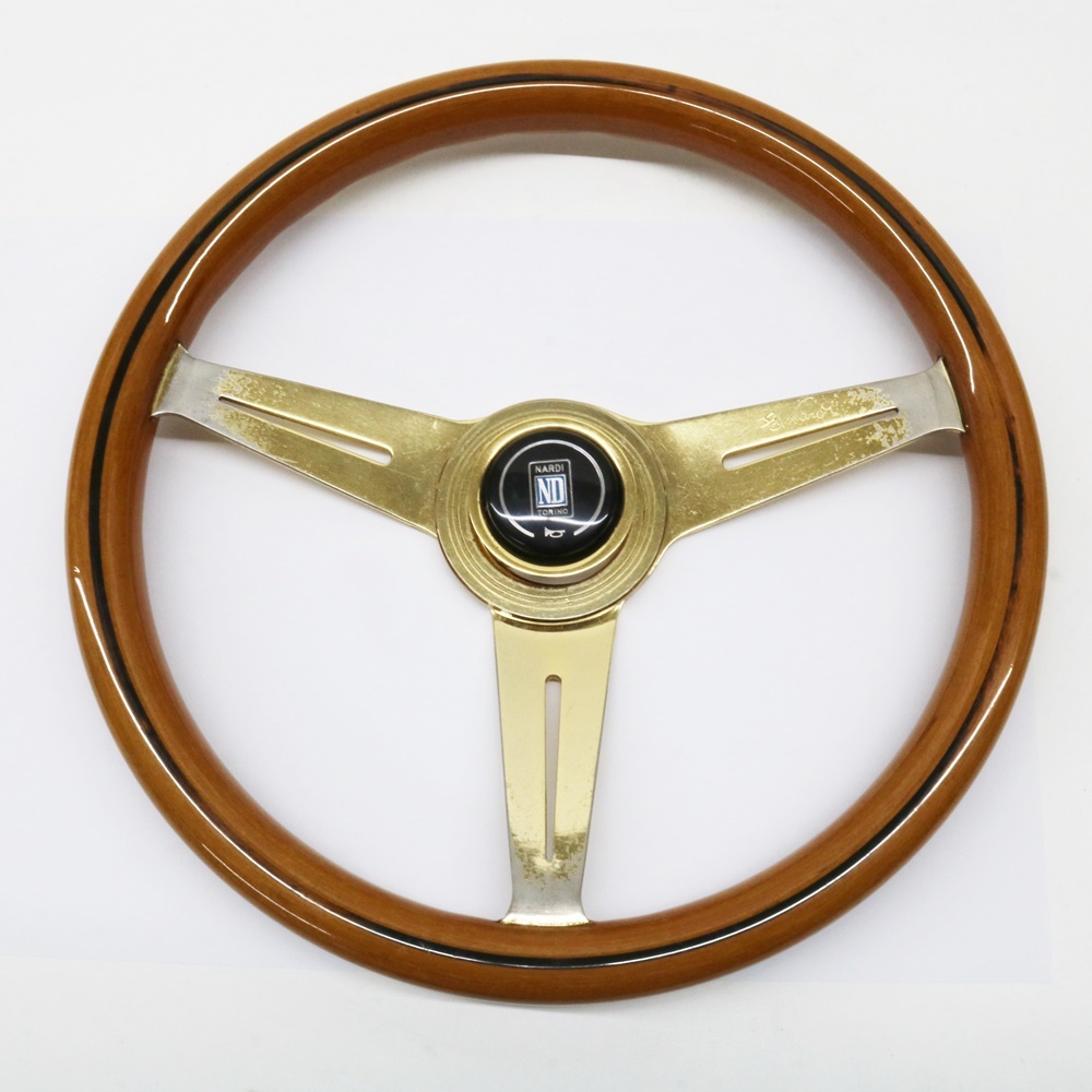 NARDI ナルディ ウッドステアリング ゴールド金メッキローライダー