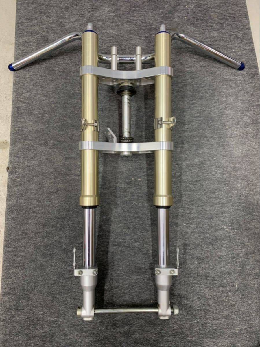 アグラスKSR110 用HRC RS125倒立フロントフォーク用アルミステム