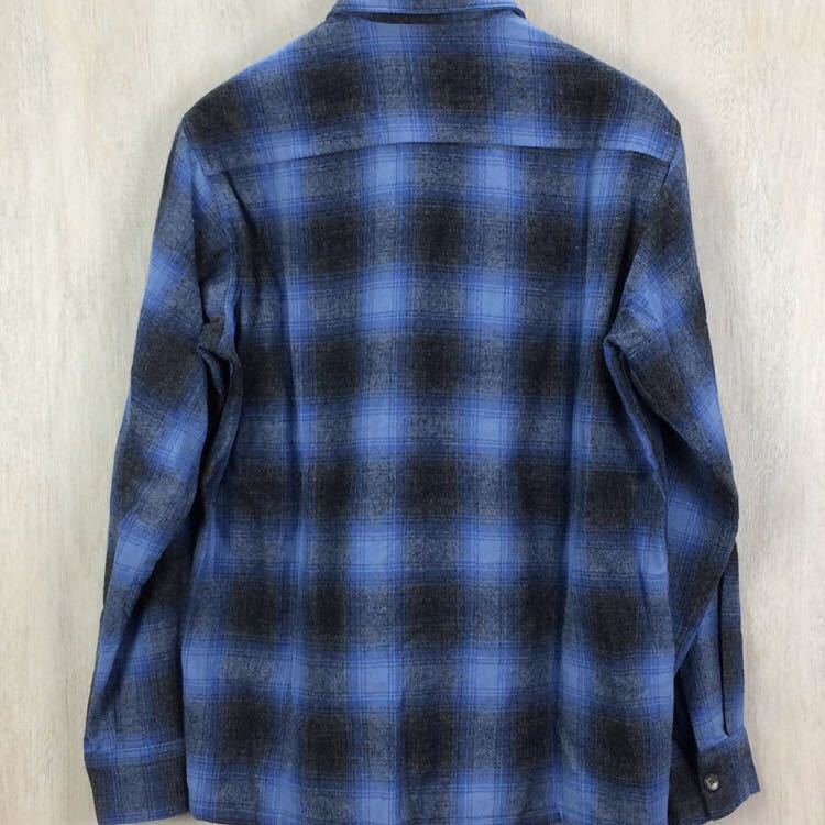 60s 青×黒 極上配色 Sea Island ヴィンテージ オンブレ ボードシャツ