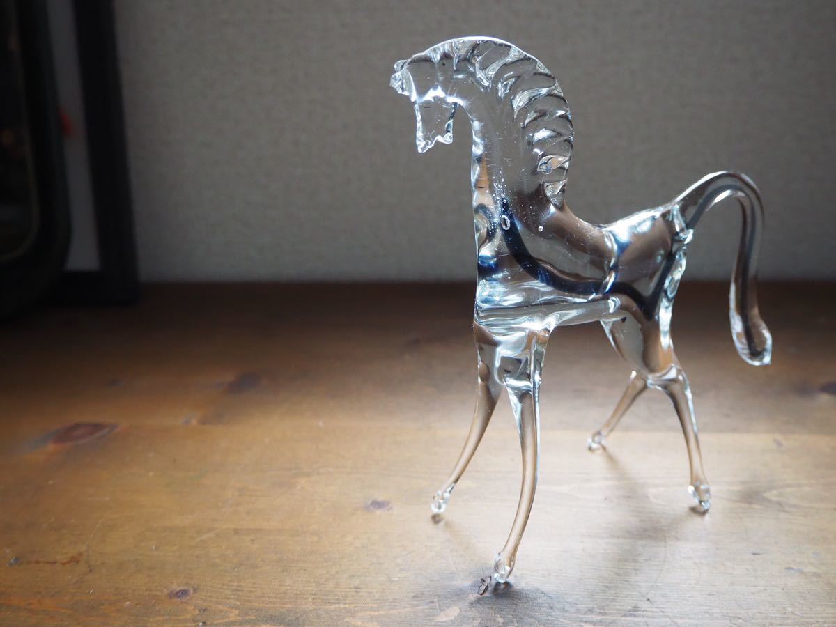 Murano Glass ムラーノガラス ベネチア 馬 胸像 置物 レア Murano