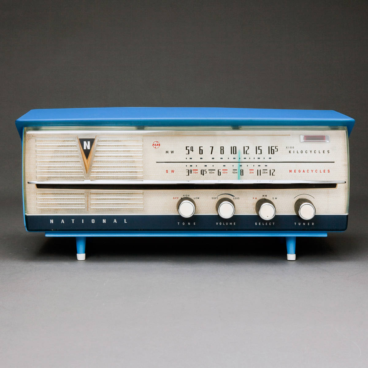 ナショナル 昭和レトロ真空管ラジオ DX-370 bluetooth、トランス付