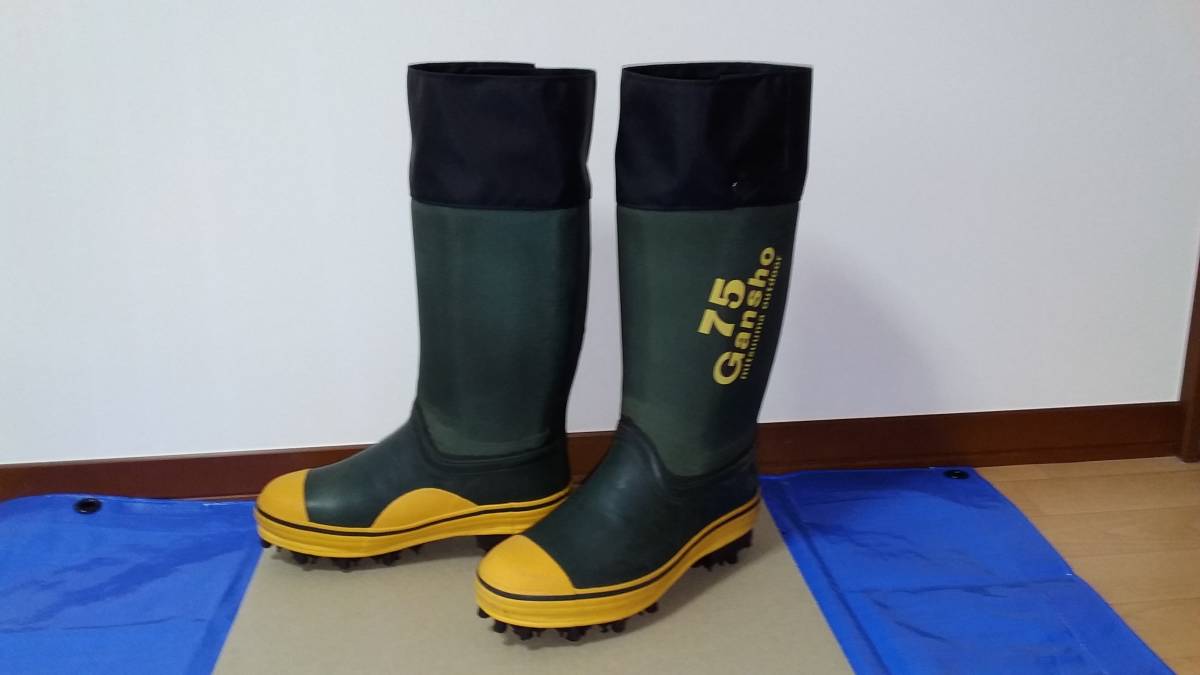 ミツウマ 岩礁 gansho 75 長靴 ミツウマ 岩礁 スパイク長靴