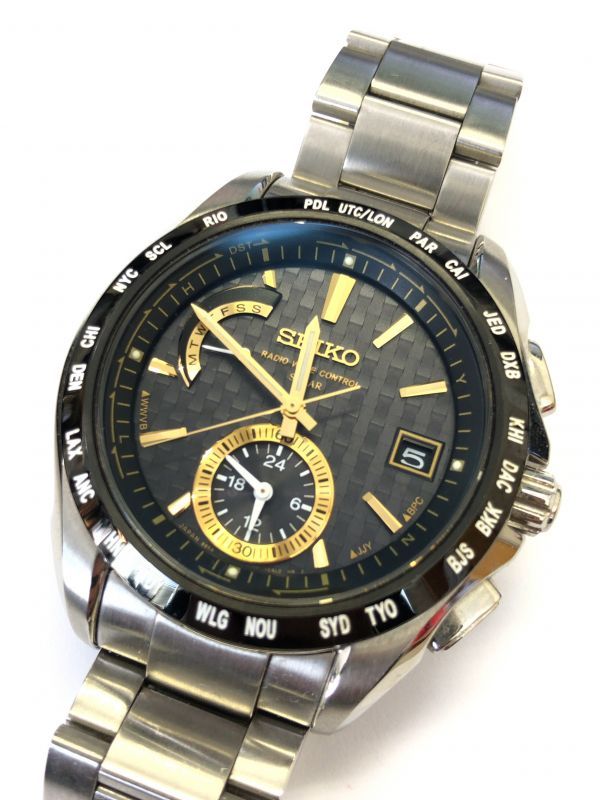 極美 SEIKO セイコー ブライツ SAGA135 ソーラー電波 8B54-0AT0 メンズ