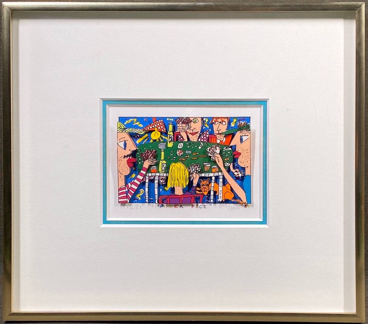 ☆ジェームス・リジィ☆POKER FACE☆飾りやすいサイズ☆3Dシルク